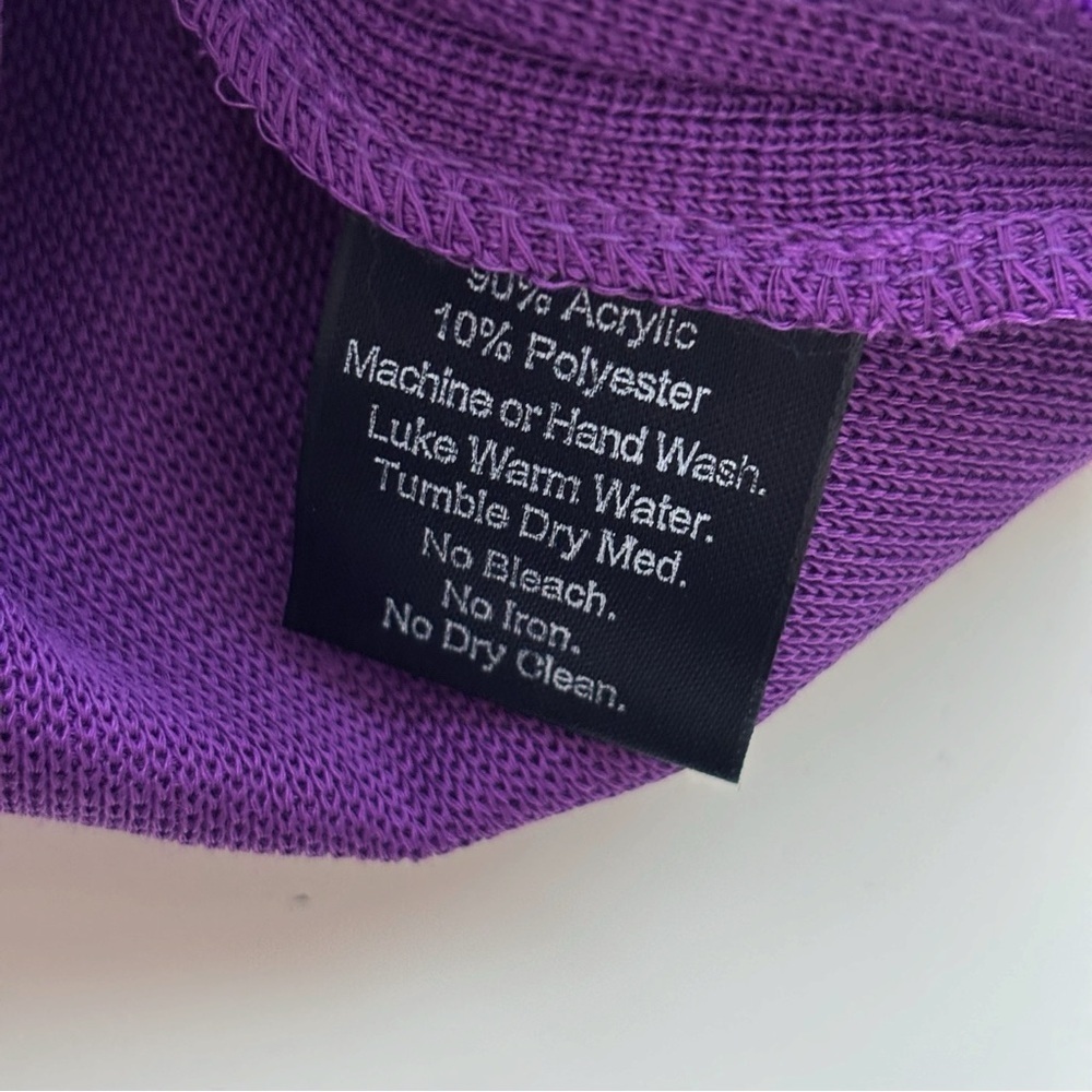 Misook Purple Pintuck Angelique Knit Jacket PXL Petite Luxury Workwear - Picture 7 of 8